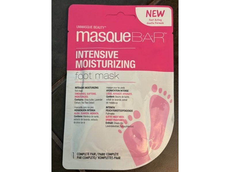 Masque Bar Intensive Moisturizing Foot Mask, 0.5 fl oz/16 mL, 1 Pair