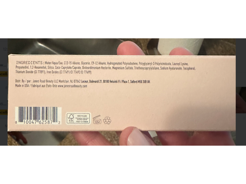 Jones Road Just Enough Tinted Moisturizer, Fair Ivoire, 1.69 fl oz/50 mL