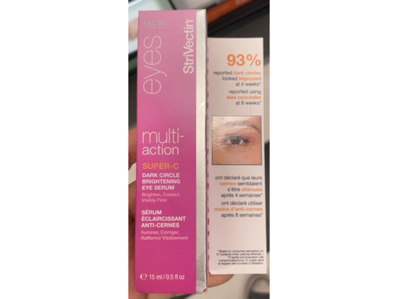 StriVectin Multi-Action Super C Dark Circle Brightening Eye Serum, 0.5 fl oz/15 mL