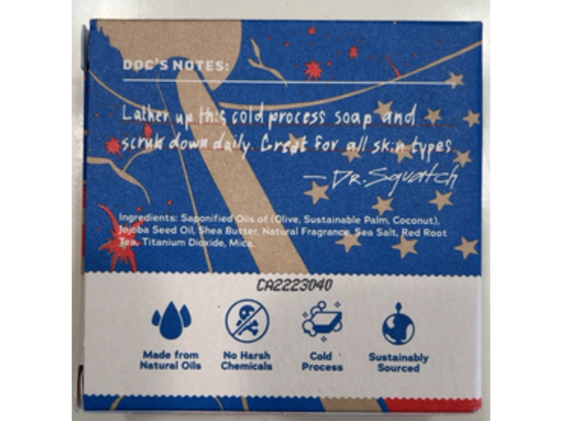 Dr Squatch Freedom Fresh Men's Natural Soap, Red Root Tea, 5 oz