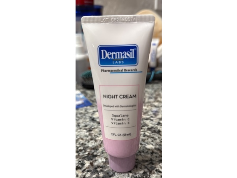 Dermasil Labs Night Cream, Sqalane,Vitamin C, Vitamin E, 2 fl oz/59 mL, Pack Of 3