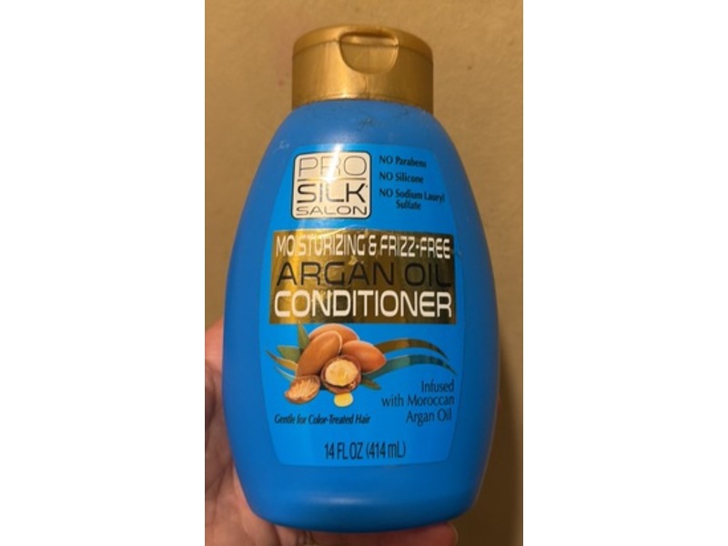 Pro Silk Salon Moisturizing & Frizz-Free Conditioner, Argan Oil, 14 fl oz/414 mL