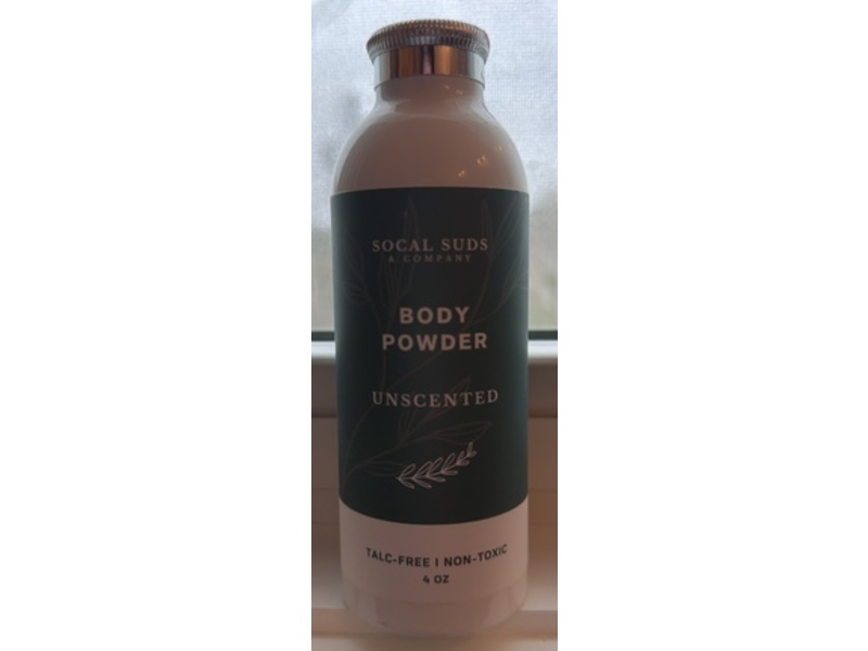 Socal Suds & Company Body Powder, Unscented, 4 oz