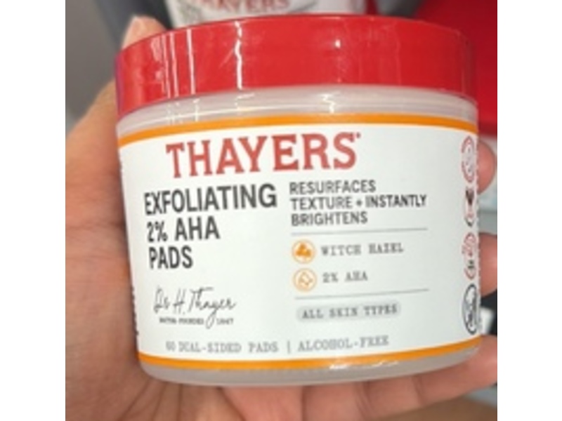 Thayers Exfoliating 2% Aha Toner Pads, 60 Count