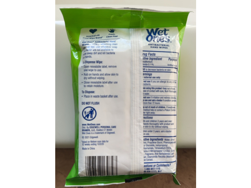 Wet Ones Antibacterial Hand Wipes, Spring Bliss, 25 count