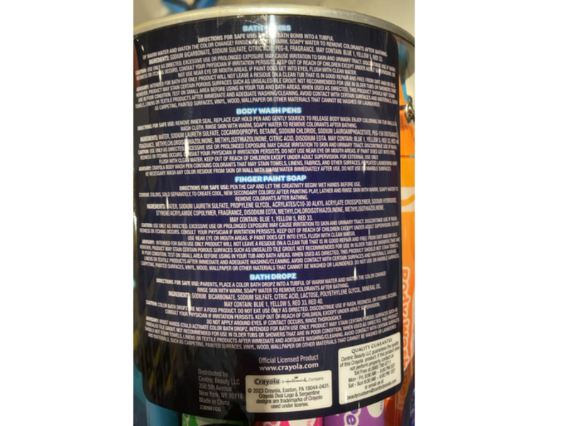 Crayola Bath Activity Bucket Neon Finger Paint Soap Set