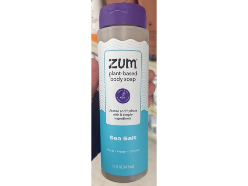 Zum Plant-Based Body Soap, Sea Salt, 16 fl oz/473 mL