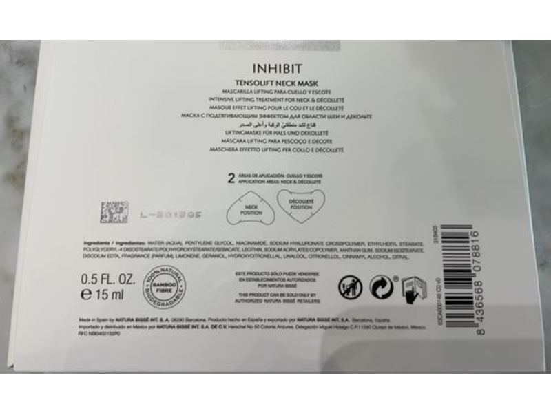 Natura Bisse Barcelona Inhibit Tensolift Neck Mask, 0.5 fl oz/15 mL