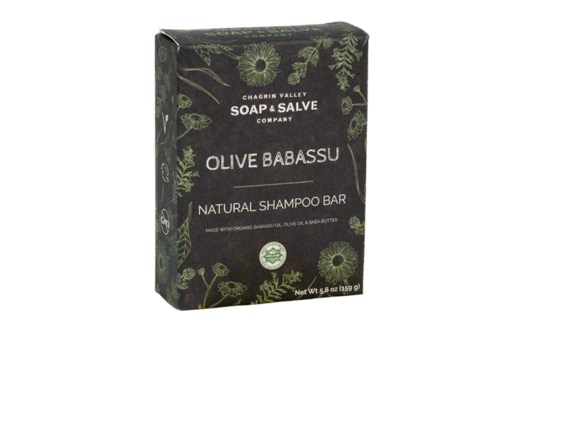 Chagrin Valley Soap & Salve Company Shampoo Bar, Olive & Babassu, 5.6 oz/159 g