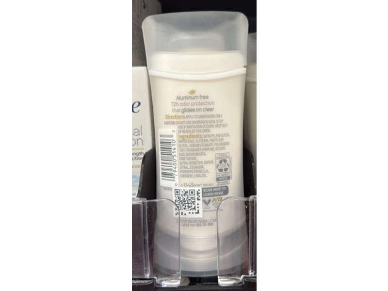 Dove Deodorant Stick, Dragon Fruit & Coconut Cream, 2.6 oz/74 g