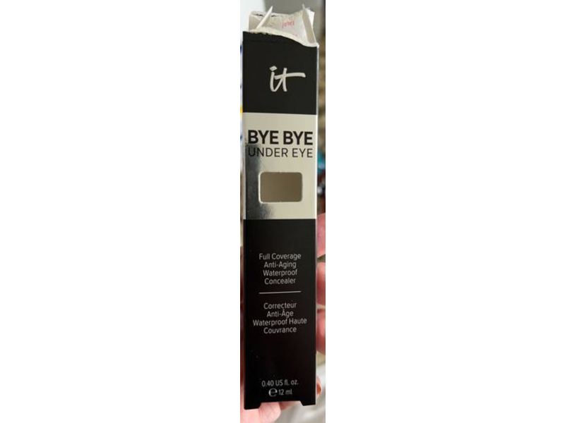 It Cosmetics Bye Bye Under Eye Full Coverage Anti-Aging Waterproof Concealer, 25.0 Medium Natural, 0.40 fl oz/12 mL