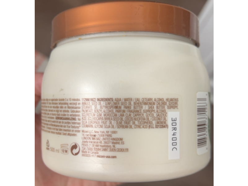 Mizani true Textures Moroccan Clay Steam Mask, Coconut, Olive & Marula Oils, 16.9 fl oz/500 mL