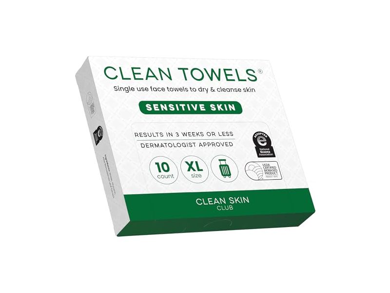 Clean Skin Club Clean Towels, Sensitive Skin, 10 Count
