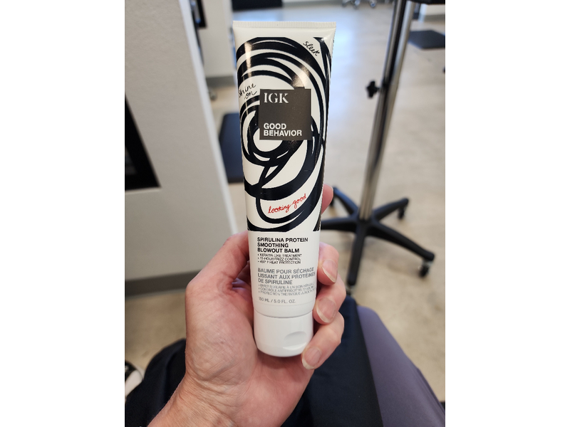 IGK Good Behavior Spirulina Protein Smoothing Blowout Balm, 5 fl oz/150 mL