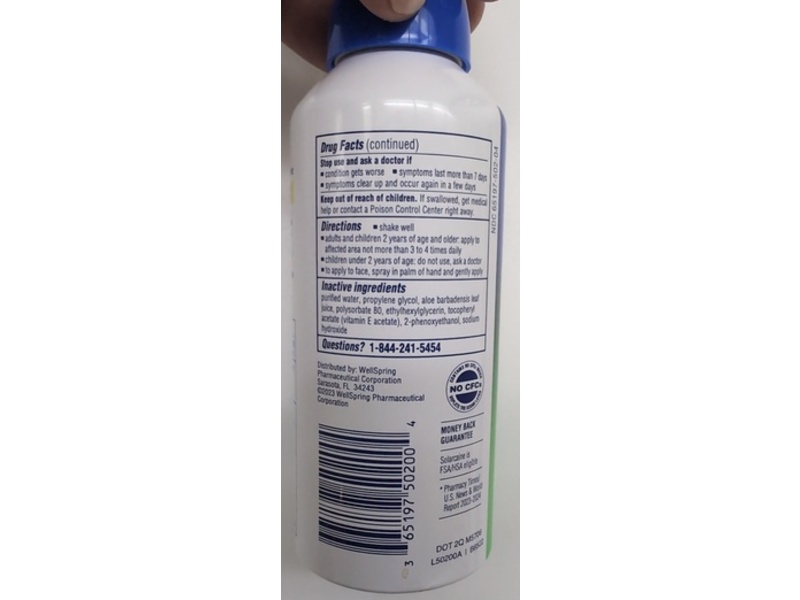 Solarcaine Burn Pain Relief Spray With Lidocaine, 4 oz/113 g