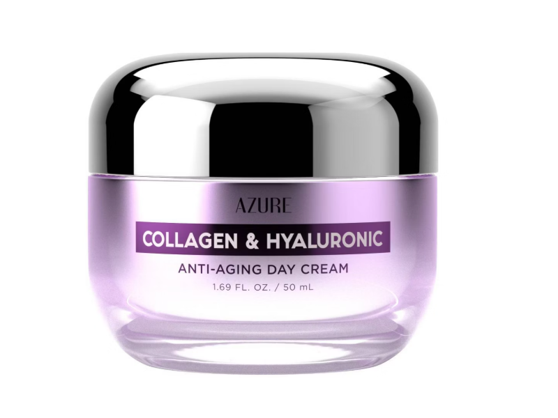Azure Anti-Aging Day Cream, Collagen & Hyaluronic Acid , 1.69 fl oz/50 mL