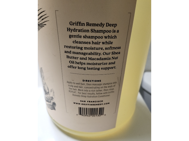 Griffin Remedy Deep Hydration Restorative Shampoo, Lavender, 3.0 L