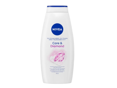 Nivea Caring Foam Bath, Care & Diamond, 750 mL