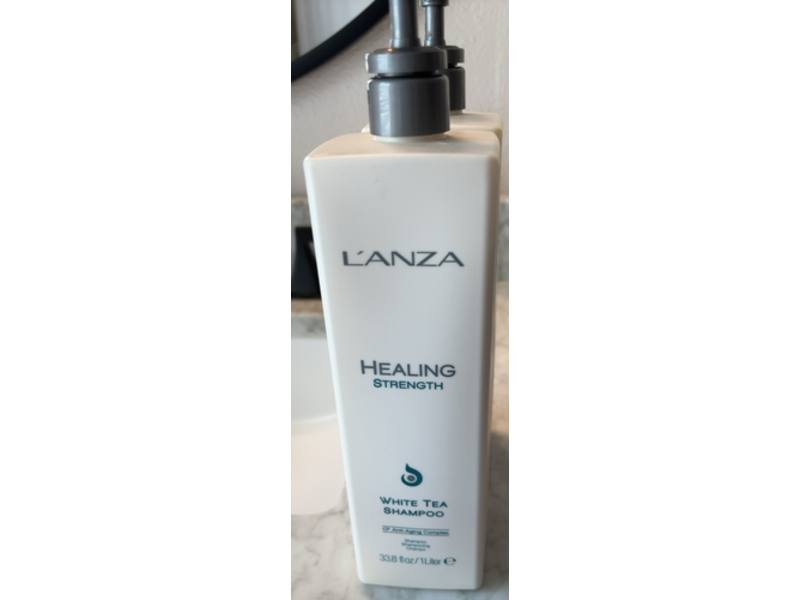 L'anza Healing Strength Shampoo, White Tea, 33.8 fl oz/1 L