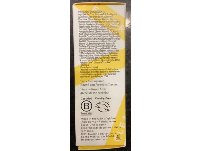 Beautycounter Counter+ All Bright C Serum, 0.5 fl oz/15 mL