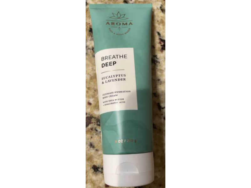 Bath & Body Works Aroma Breathe Deep Ultimate Hydration Body Cream, Eucalyptus & Lavender, 8 oz/736 g, Pack Of 2