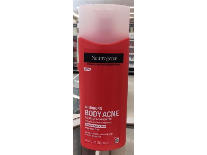 Neutrogena Stubborn Body Acne Cleanser & Exfoliator, 8.5 fl oz/250 mL