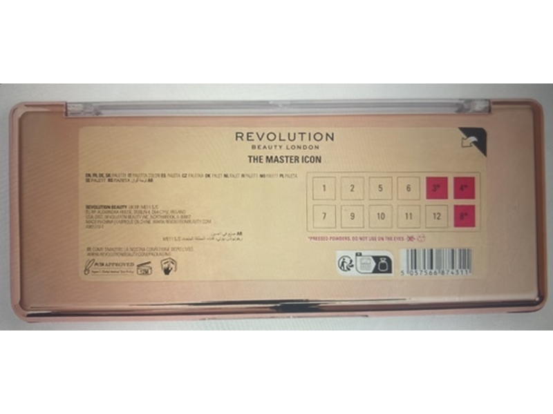 Revolution Matte Nudes Eyeshadow Palette, The Master Icon, 0.02 oz/0.7 g