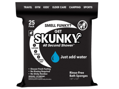 Skunky Bath Sponges, 25 Counts, Pack Of 2