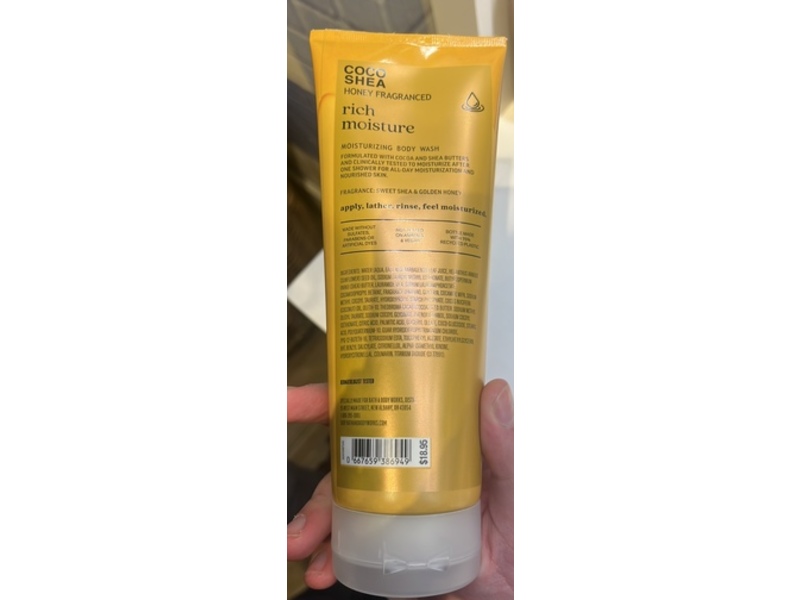 Bath & Body Works Coco Shea Honey Fragranced Moisturizing Body Wash, Cocoa + Shea Butter, 10 fl oz/295 mL