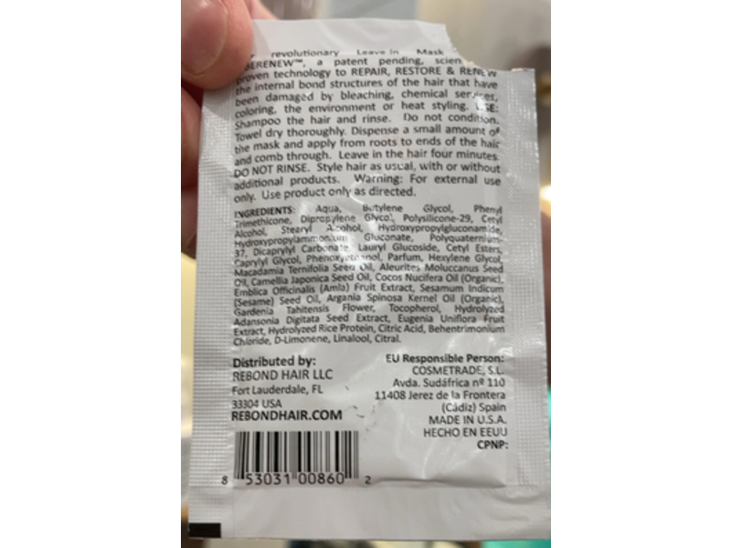 Re:Bond Leave-In Miracle Bond3 Building Mask, 3 fl oz/89 mL