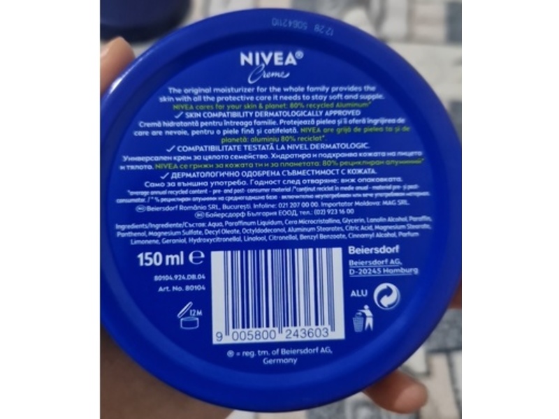 Nivea Moisturising Cream, 150 mL