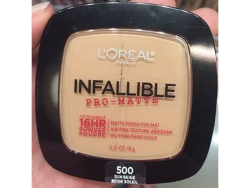 L'Oreal Paris Infallible Pro-Matte Powder, 500 Sun Beige, 0.31 oz/9 g