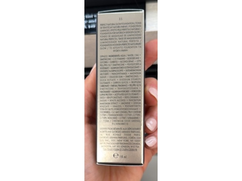 Armani Beauty Luminous Silk Foundation, 3.5 Light Neutral Peach, 0.6 fl oz/18 mL