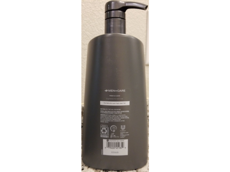 Dove Men + Care Fortifying Shampoo+Conditioner, Fresh & Clean, 25.4 fl oz/750 mL