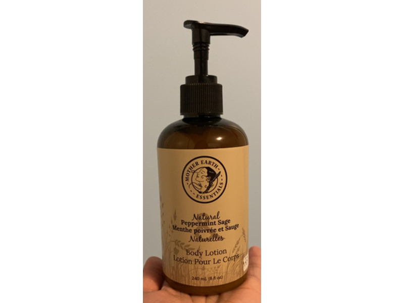 Mother Earth Essentials Natural Body Lotion, Peppermint Sage, 8 fl oz/240 mL