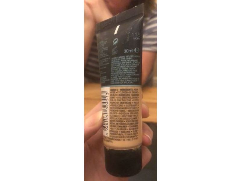 Maybelline New York Fit Me Matte & Poreless Foundation, 115 Ivory, 1 fl oz/30 mL