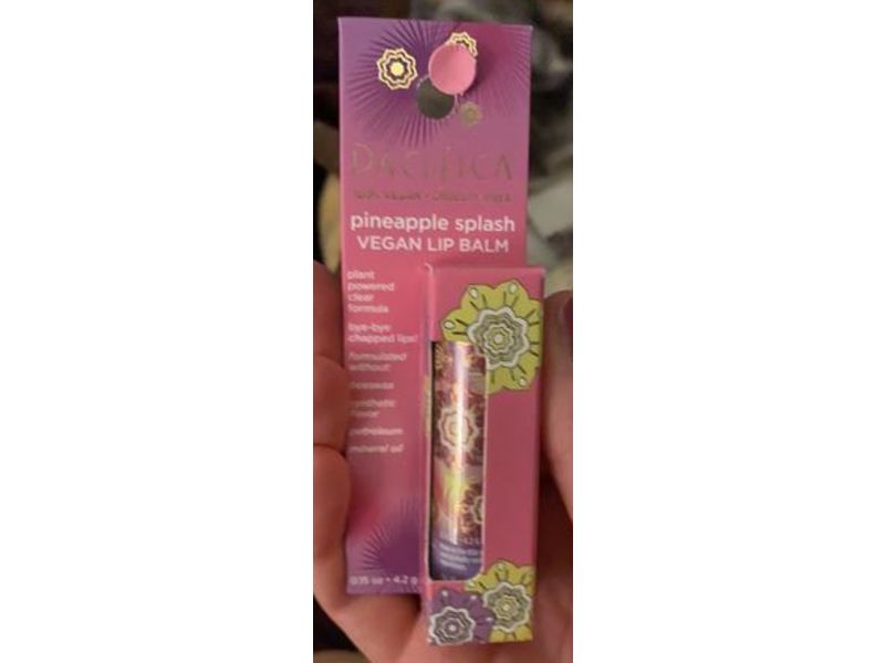 Pacifica Vegan Lip Balm, Pineapple Splash, 0.15 oz/4.2 g, 6 Count
