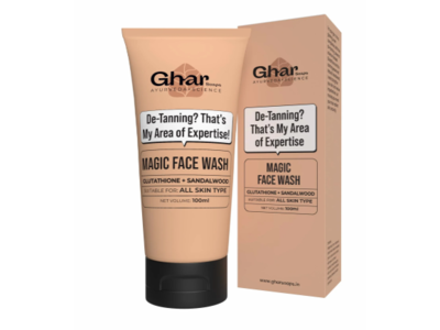 Ghar Soaps Magic Face Wash, Glutathione+Sandalwood, 100 mL