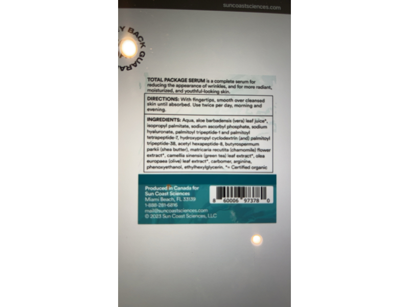 Sun Coast Total Package Serum, 1 fl oz/30mL