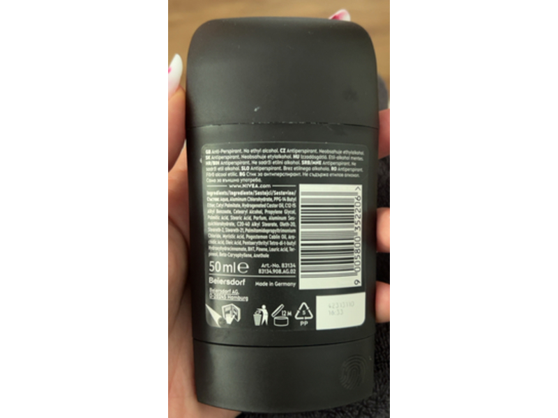 Nivea Men Black & White Invisible Original Antiperspirant, 50 mL, Pack Of 5