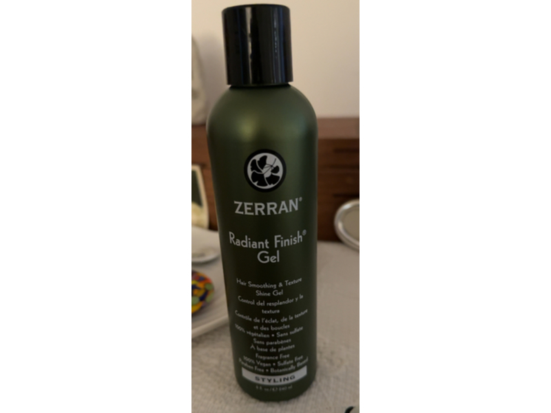 Zerran Radiant Finish Hair Smoothing & Texture Shine Gel, 8 fl oz/240 mL