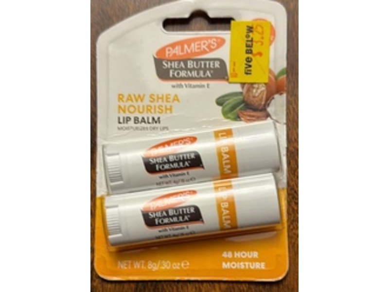 Palmer's Raw Shea Nourish Lip Balm Duo, Vitamin E, 0.30 oz/8 g