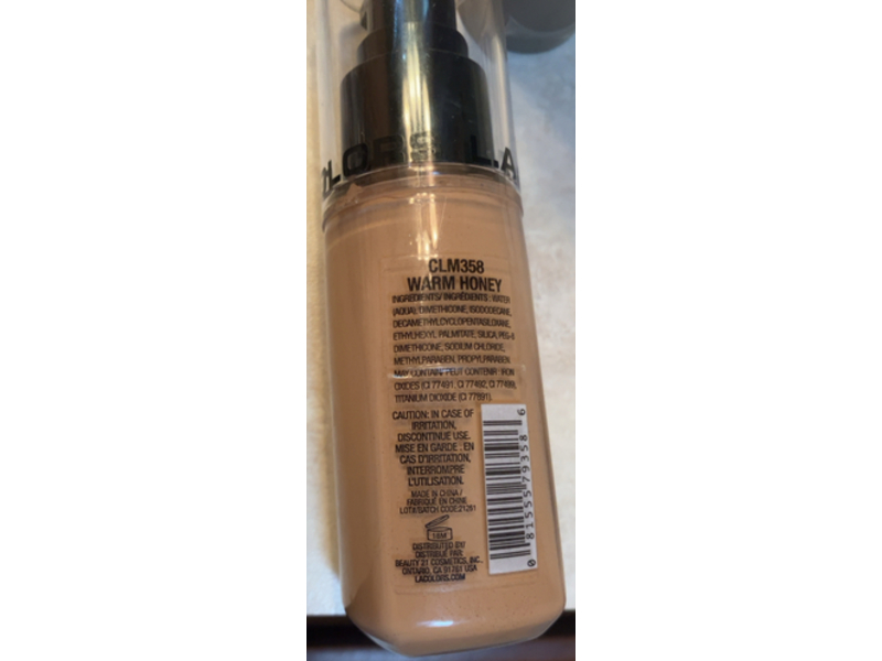 L.A. Colors Truly Matte Foundation, Warm Honey, 1.35 fl oz/40 mL