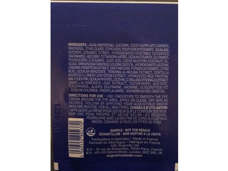 Augustinus Bader Eye Cream, Tfc8, 0.05 fl oz/1.5 mL