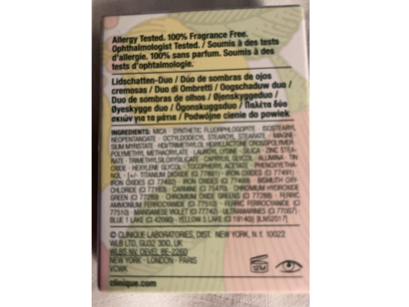 Clinique All About Shadow Duo, 17 Seashell Pink/Fawn Satin, 0.05 oz/1.7 g