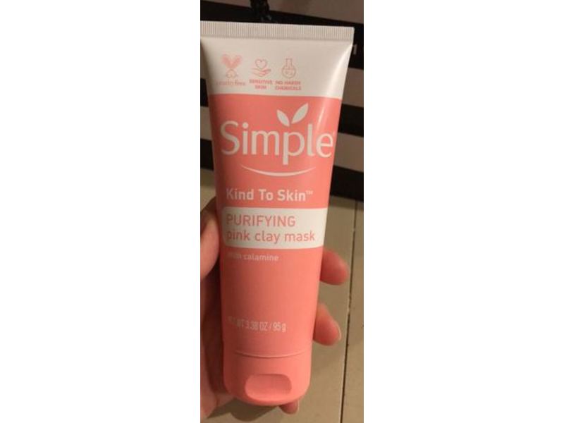 Simple Kind To Skin Purifying Pink Clay Mask, Calamine, 3.38 oz/95 g