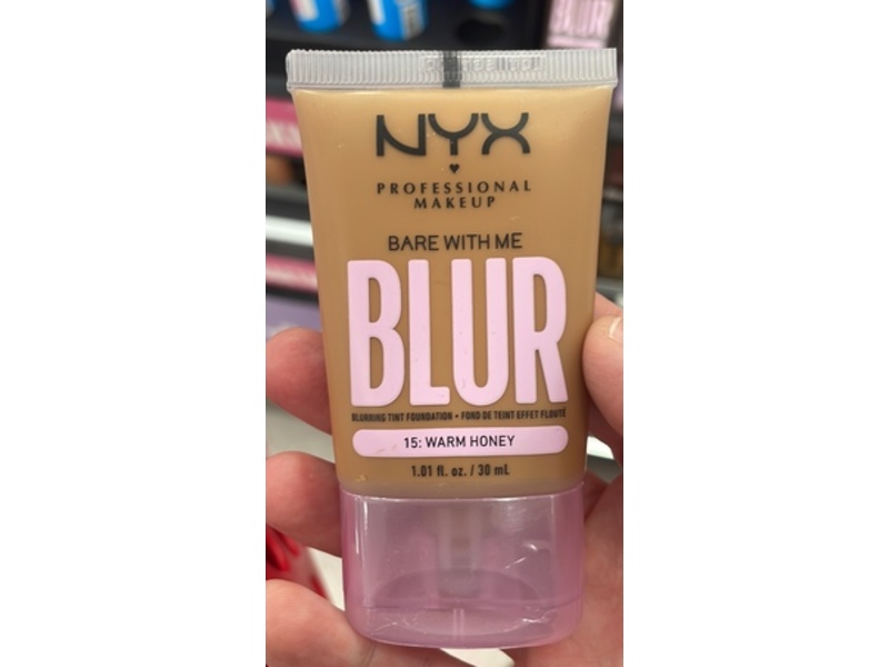 Nyx Professional Makeup Bare With Me Blur Foundation, 15: Warm Honey, 1.01 fl oz/30 mL