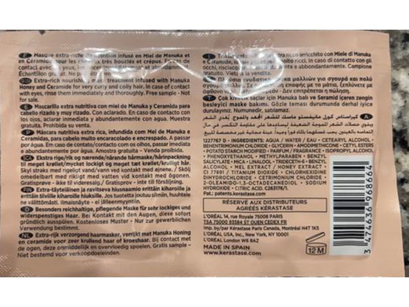 Kerastase Curl Manifesto Extra-Rich Nourishing Mask Treatment, 0.5 oz/15 mL
