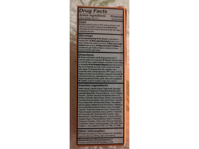 TruSkin Mineral Sunscreen Facial Serum, Vitamin C, SPF 30, 1 fl oz/30 mL