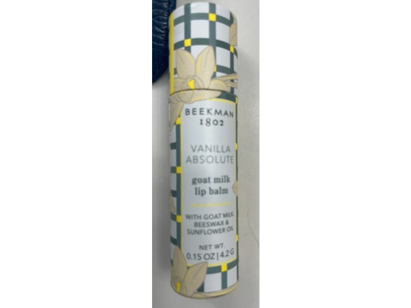 Beekman 1802 Goat Milk Lip Balm, Vanilla Absolute, 0.15 fl oz/4.2 g